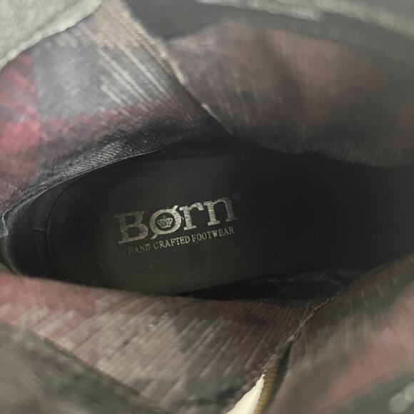 Born Osha Tassle Black Leather Ankle Boots Size 9M - Picture 9 of 14